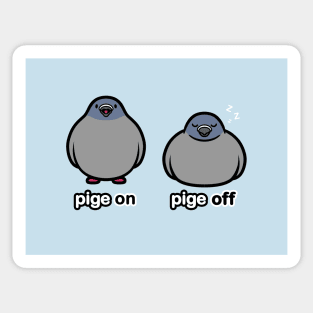 PigeON PigeOFF Sticker